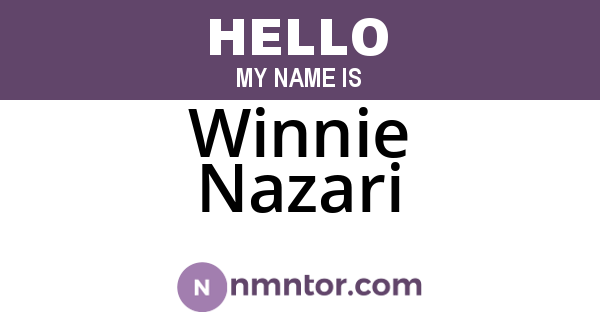 Winnie Nazari