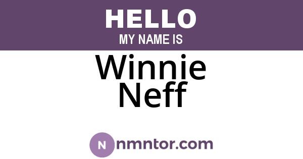 Winnie Neff