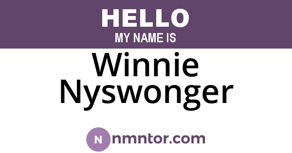 Winnie Nyswonger