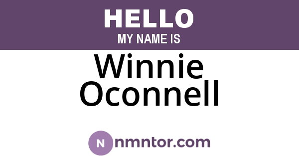 Winnie Oconnell