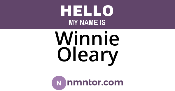 Winnie Oleary
