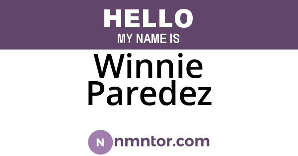 Winnie Paredez