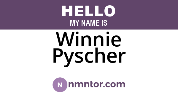Winnie Pyscher