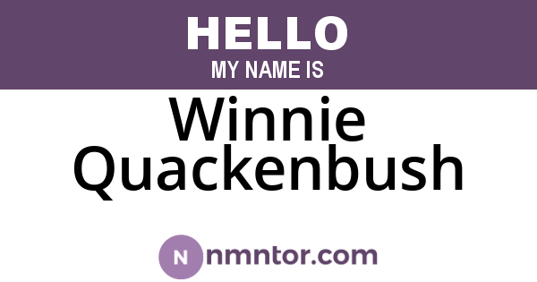 Winnie Quackenbush