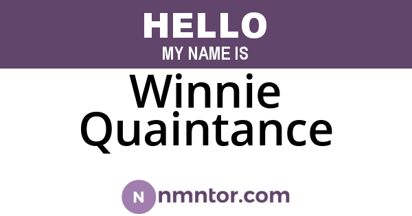 Winnie Quaintance