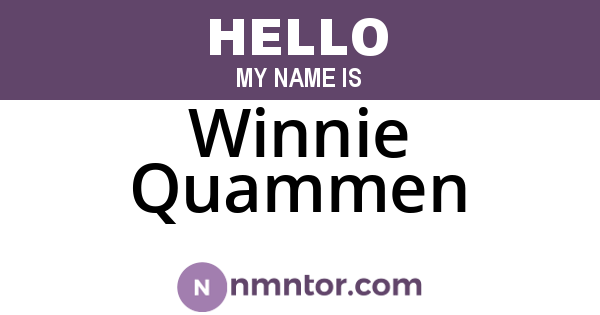 Winnie Quammen