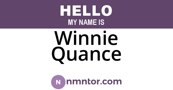 Winnie Quance