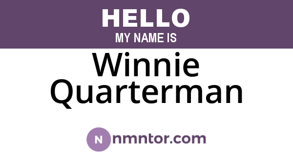 Winnie Quarterman