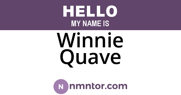 Winnie Quave