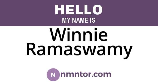 Winnie Ramaswamy