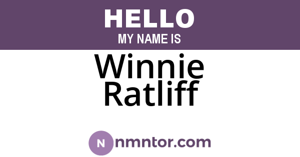 Winnie Ratliff