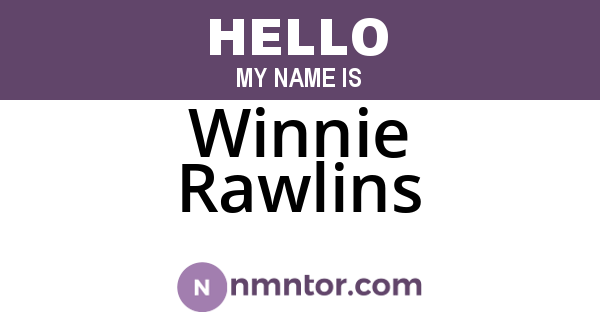 Winnie Rawlins