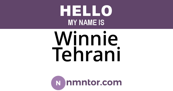 Winnie Tehrani