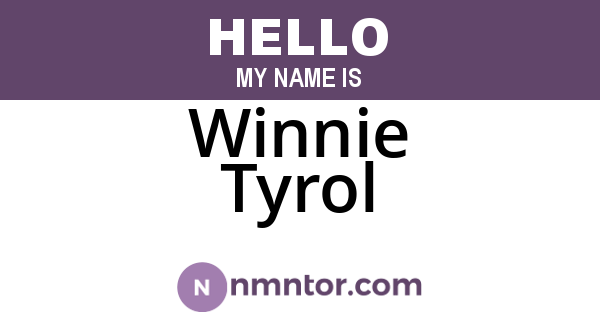 Winnie Tyrol