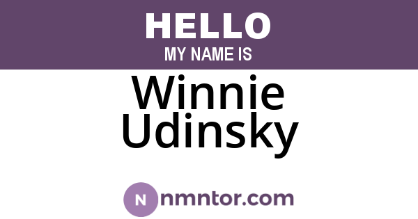 Winnie Udinsky