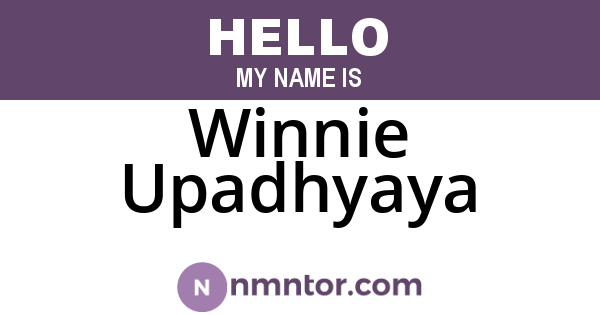 Winnie Upadhyaya