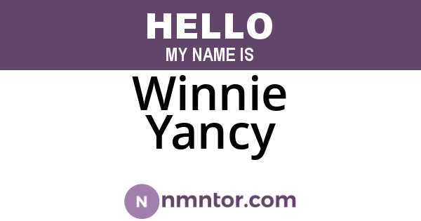 Winnie Yancy