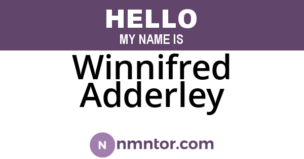 Winnifred Adderley