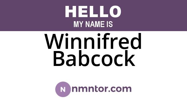 Winnifred Babcock