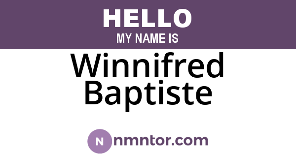 Winnifred Baptiste