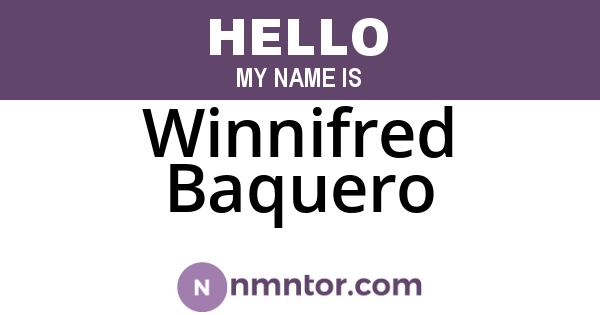 Winnifred Baquero