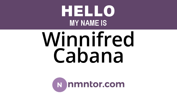 Winnifred Cabana