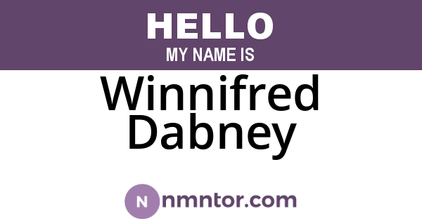 Winnifred Dabney
