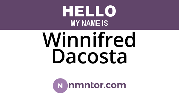 Winnifred Dacosta