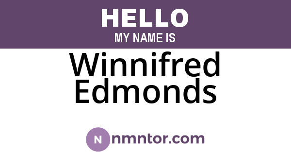 Winnifred Edmonds