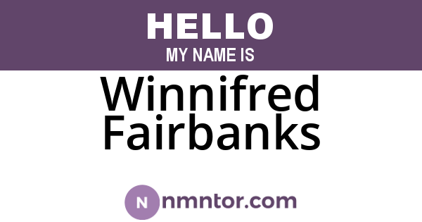 Winnifred Fairbanks
