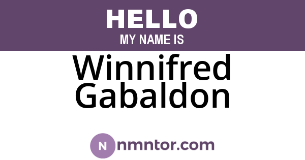 Winnifred Gabaldon