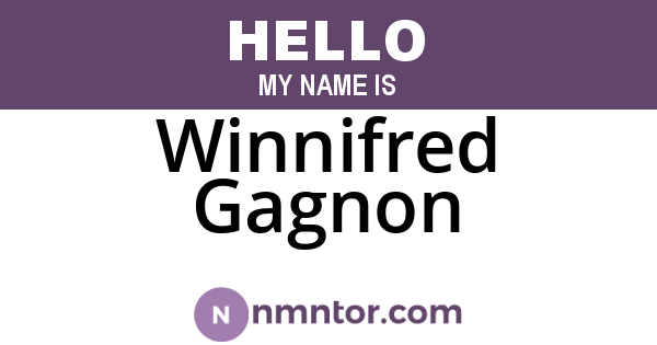 Winnifred Gagnon