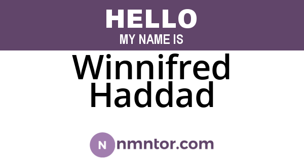 Winnifred Haddad