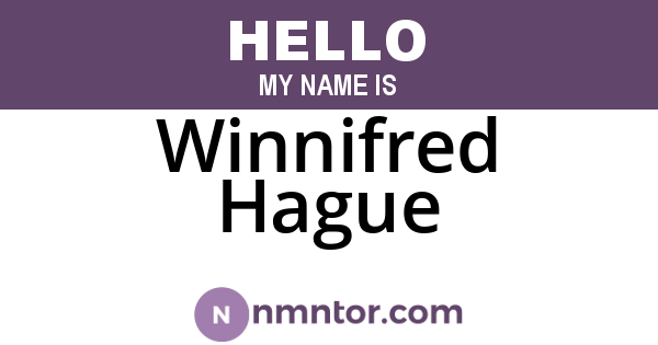 Winnifred Hague
