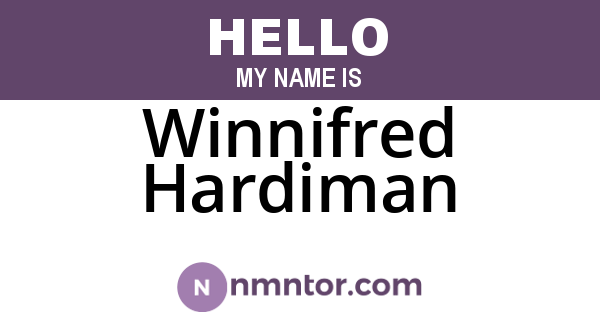 Winnifred Hardiman