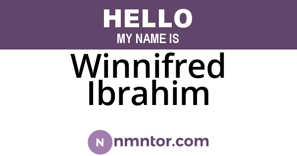 Winnifred Ibrahim