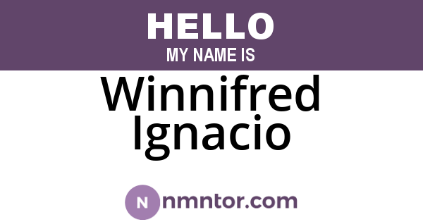 Winnifred Ignacio