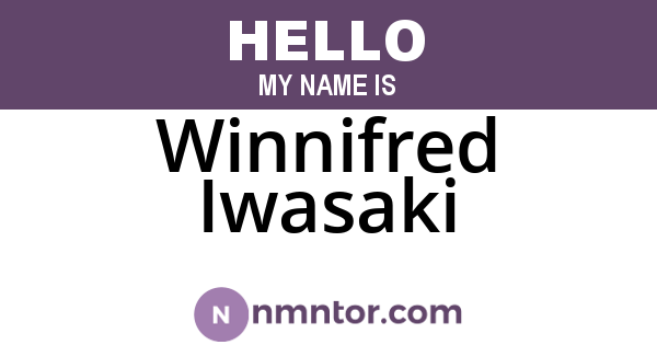 Winnifred Iwasaki