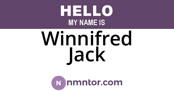 Winnifred Jack