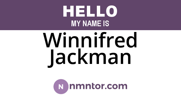 Winnifred Jackman