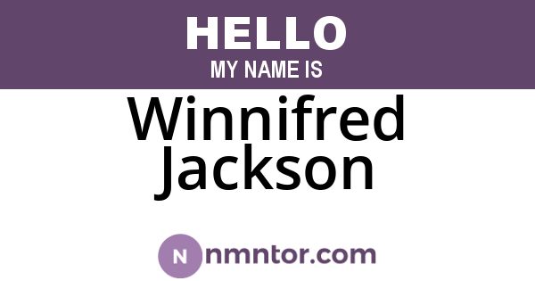 Winnifred Jackson