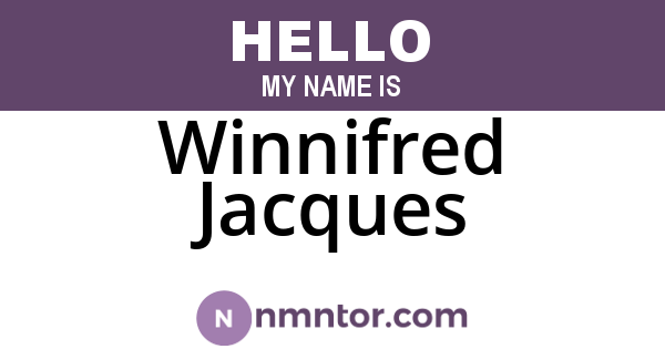 Winnifred Jacques