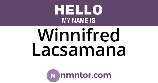 Winnifred Lacsamana