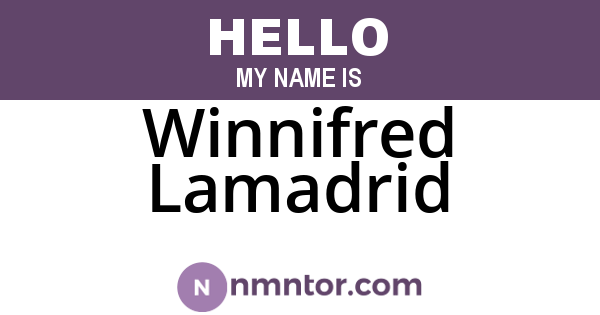 Winnifred Lamadrid