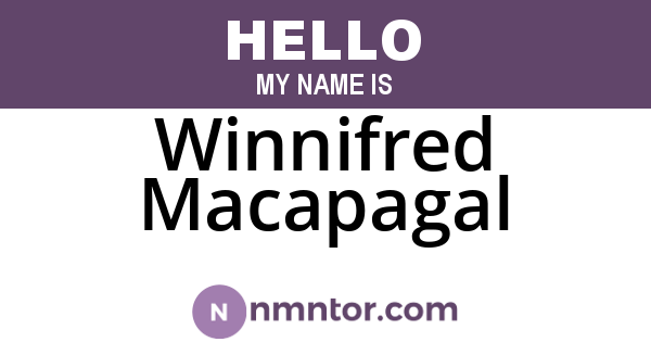 Winnifred Macapagal