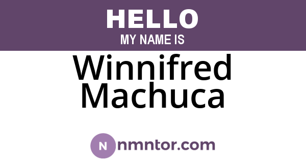 Winnifred Machuca