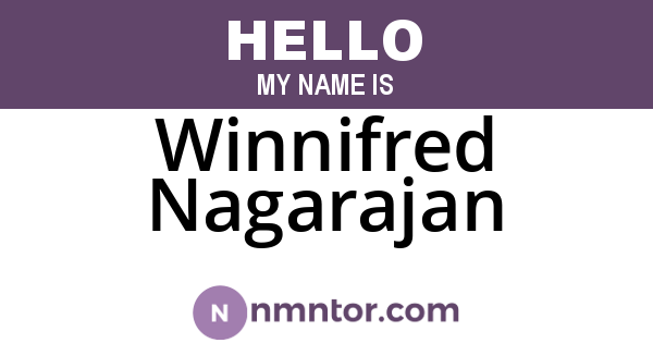 Winnifred Nagarajan