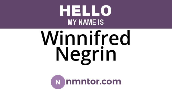 Winnifred Negrin