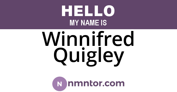 Winnifred Quigley