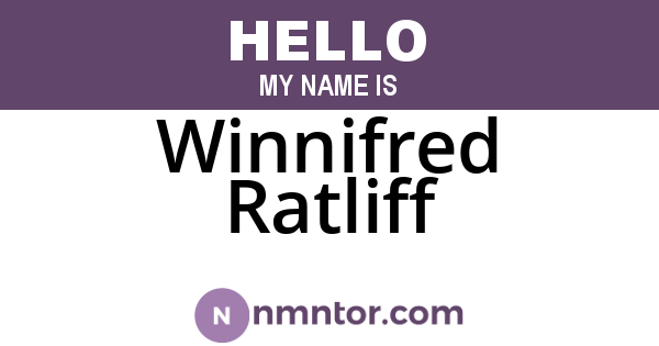 Winnifred Ratliff